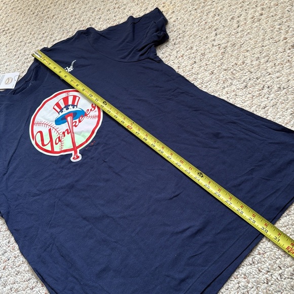 NIKE New York Yankees Shirt SZ L Blue Tee MLB Baseball swoosh cooperstown NYY - Picture 6 of 11